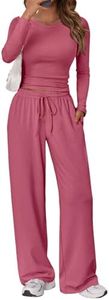 Trendy Queen Womens Two 2 Piece Matching Lounge Sets 2026 Early Fall Fashion Must Haves Y2K Workout Gym Clothes Comfy Airport Travel Vacation Luxury Outfits Sweatsuit Winter Clothing