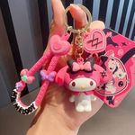 TWS THE WRITE STUFF Kuromi & My Melody Keychains, Assorted Colours, (My Melody) (1 Piece)