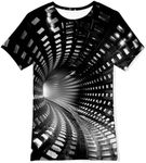 uideazone Boys Girls 3D Graphic Printed T-Shirt Crewneck Short Sleeve Tees 6-14 Years
