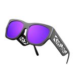 ROCKNIGHT HD Mirrored Purple Sunglasses Women Polarized UV Protection Trendy Anti Reflective Shades Gafas de sol 2023