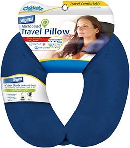 Cloudz (No, Blue) - Microbead Travel Neck Pillow - Blue