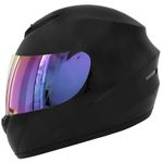 Zorax ZOR-819 Black XL (61cm) Full Face Motorbike Motorcycle Helmet Road Legal ECE 2206 + Iridium Visor