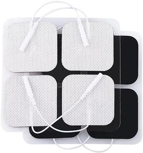 LotFancy TENS Unit Electrode Pads, 40PCS 2"x2" TENS Unit Pads for EMS Muscle Stimulator Electrotherapy, Self-Adhesive TENS Pads Replacement, Reusable and Latex-Free