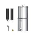 Aqua Crest Gravity Water Filter System, NSF/ANSI 42&372 Certified Black Carbon Filters, Reduce Lead and Up to 99% Chlorine, 2.25G, for Home, Camping, RVing, Off-Grid, Emergencies, AQ-TN-A