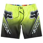 Fox Racing CNTRO Flo Boardshort Swimsuit Sea Swimming Pool Surf Wakeboard - Yellow - W32