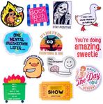 YJ PREMIUMS 12 PC Funny Magnets for Fridge, Funny Fridge Magnet Adults Refrigerator Fun Cute Meme This is Fine Dog Duck Word Anime Magnetics for The Office Home Kitchen Car Vinyl Decoration