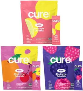 Cure Hydration - Kids Electrolyte Drink Mix Bundle | Plant-Based Pediatrician Formulated Rehydration | FSA-HSA, Non-GMO | 14 Pack Each - Mixed Berry, Pink Lemonade, Fruit Punch