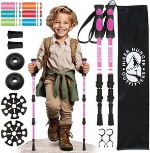 Kids Hiking Poles, Kids Walking Stick, Hiking Poles for Kids, Hiking Sticks for Kids, Outdoor Gifts for Kids, Kids Pink Trekking Poles for Hiking, Kids Hiking Stick, Kids Hiking Gear