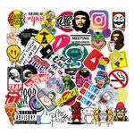 CodersParadise Vinyl Pack of 52 Laptop Stickers Random - Stickers For Laptop, Journal, Bike Helmet, Diary, Guitar, Mobile - Waterproof - Codersparadise, Self-Adhesive