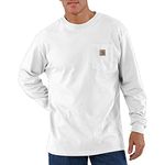 Carhartt Men's Workwear Jersey Pocket Long-Sleeve Shirt K126 (Regular and Big & Tall Sizes), White, 5X-Large