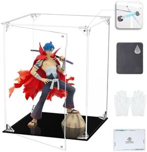 COOLTAKU Clear Acrylic Display Case, Front-Open Door with Magnetic Buckle, Assemble Display Box, Dustproof Protection Showcase for Figures, Collections, Models, Toys (10x10x12 inch, 25x25x30 cm)