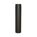 Kamino-Flam Ø 130 mm Steel Stove Pipe, Heat Resistant Senotherm Coating Flue Pipe for Stoves, approx. 750 mm Straight Length Chimney Pipe, Single Wall Pipe EN 1856-2 Standard, Black