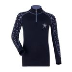 LeMieux Mini Base Layer Top - My Long Sleeve Athletic Thermal Shirts - Equestrian Apparel & Gear for Horseback Riding (Indigo/5-6 Years)