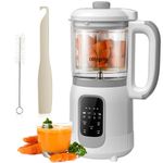 Ollygrin Baby Food Maker Steamer and Blender, Baby Food Processor Puree Machine, Baby Steamer Blender Food Processor, One Step Baby Food Maker Chopper Grinder Auto Cooking Grinding Touch Screen White