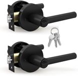 Mega Handles - RAEGEN Entry Handle 2 Pack I Entry Lever Door Handle - Heavy Duty Locking Lever Set - Matte Black - Keyed Alike