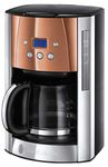 Russell Hobbs Luna Filter Coffee Maker 1.8 Litre Programmable Coffee Machine with Timer and Auto Keep Warm, Copper, 24320