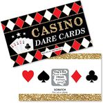 Big Dot of Happiness Las Vegas - Casino Party Game Scratch Off Dare Cards - 22 Count