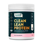 Nuzest Clean Lean Protein - Premium Pea Protein Powder, 100% Plant-based, Vegan, Dairy Free, Gluten Free, GMO Free, Naturally Sweetened, Wild Strawberry, 20 servings, 1.1 lb