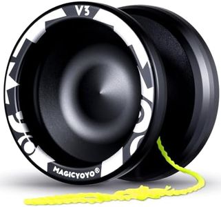 Magic Yoyo Profesional Responsive Yoyo Metal Yoyo V3, Reemplazo de Cojinete Yoyo Que no responde para Jugadores avanzados con Yoyo Bag + Bearing + Bearing Tool + 12 Yoyo Strings (Negro)