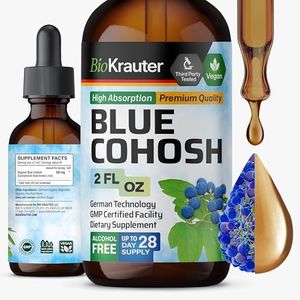 BIO KRAUTER Blue Cohosh Tincture - Caulophyllum Thalictroides Extract - Women’s Health Support - Alcohol and Sugar Free Liquid Blue Cohosh Extract - 2 Fl.Oz.