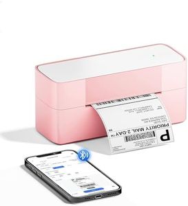 Itari Thermal Shipping Label Printer, 245BT Pink Thermal Label Printer 4x6, Bluetooth Address Label Printers for Business, Support iOS, Android, Windows, Amazon, Shopify, USPS