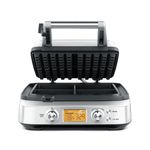 Breville BREBWM640XL 4 Slice Waffle Maker, silver