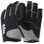 Gill Deckhand Sailing Gloves - Short Finger with 3/4 Length Fingers - 50+ UV Sun Protection & Water Repellent