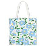 kate spade new york Canvas Tote Bag for Women, Cute Tote Bag for Work or Teacher, Canvas Beach Bag, Book Tote with Pocket, Sunshine Floral…, Cream, S