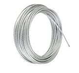 Meltec Galvanised Steel Wire Rope 8MM Thickness for Hoisting, Hanging Stage Lights, Cable Railing, Gym Rope, Car Towing, Hanging Photos, Marine, Aircraft (10 Mtrs)