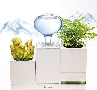 LeGrow Humidifiers for Plants Indoor with 4-Port USB - Humidifier Small Cool Mist for Plant Indoor and Personal Home and Office Desktop, Auto Shot-Off, 2 Self watering Pots 10 Days Watering Free