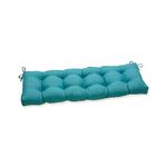 Pillow Perfect Outdoor/Indoor Forsyth Pool Tufted Bench/Swing Cushion, 60" x 18", Turquoise