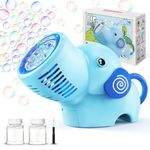 PANACARE Elephant Bubble Machine for kids Automatic Bubble Blower 5000+ Bubbles/Min with Rechargeable Battery/Bubble Liquid Cute Bubble Toy for Toddlers Outdoor Toys Gift for Wedding/Birthday/Party