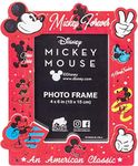 Silver Buffalo Disney Vintage Mickey Mouse An American Classic Mickey Forever Photo Picture Frame, Red, 4 x 6 Inches