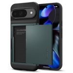 Spigen Case for Pixel 9 / Pixel 9 Pro Case [Made for Google], Slim Armor CS Designed for Google Pixel 9 / Pixel 9 Pro - Abyss Green