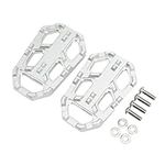 powersports forward controls, 2PCS Motorcycle Widen Footrest Pedals Aluminium Alloy Replacement foot pegs,Wide Foot Pegs for Universal Fit CB500X 2015‑2016Silver(Silver)