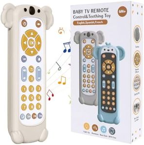 Orzbow Jouet Telecommande Bebe, Jouets Musicaux pour Bébés avec Plus de 100 Chansons,Jouets Sensoriels pour Garçons et Filles de 6, 9, 12 et 18 Mois, Jouets bébés avec Couvercle en Silicone