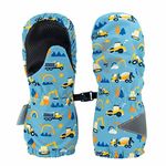 Jan & Jul Waterproof Rain Mittens for Baby Boys (Under Construction, XS: 0-2Y)