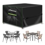 BEEWAY Garden Furniture Cover With Air Vent, Waterproof Patio Rattan Sofa Table Chair Set Cover - 420D Oxford Fabric, Windproof - Cube / Square 150 x 150 x 72cm