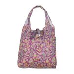 ECO CHIC Lightweight Foldable Reusable Shopping Bag Water Resistant Tote Bag (Thistle Purple)