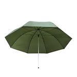 MK-Angelsport Mega XXL 3 m Fishing Umbrella for Anglers Umbrella Tent Wind Protection Fishing Umbrella Fishing Umbrella Camping Umbrella without Side Wall, Green, Big