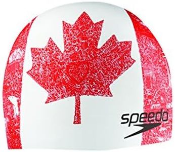 Speedo Silicone 'World Tour' Swim Cap - Red, One Size