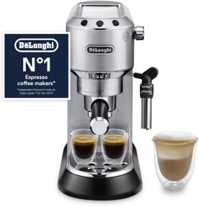 DeLonghi Dedica Espresso Machine – Silver Compact Coffee Maker