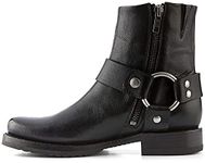 Frye Veronica Harness Short 6" Booties for Women Made from 100% Leather with Inside Zipper, Snap On/Off Harness, Goodyear Welt Construction, and Leather Lining, Black, Black1, 5 UK