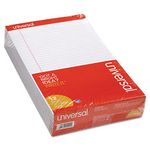 Perforated Edge Writing Pad, Wide/Margin Rule, Legal, White, 50-Sheet, Dozen