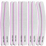 FANDAMEI 10 Pcs Nail File Set, 5 Shapes Nail Files for Acrylic and Gel Nails, 100/180 Grit Emery Boards for Nails, Nail File and Buffer Set