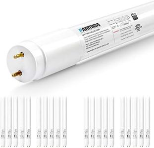 PARMIDA 20-Pack 4FT LED T8 Hybrid Type A+B Light Tube, 18W, Plug & Play or Ballast Bypass, Single-Ended OR Double-Ended Connection, 2200lm, Frosted Cover, T8 T10 T12, UL - 6000K