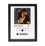 FA6 Personalized Gift Musical Wall Photo Frame - Customized Spotify Song with Scanable Barcode for Wedding and Couple Gifts - Size (5x7) Inch, White | 1 Piece Rectangular, wood