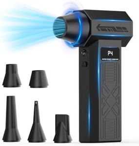 MiaEpic Compressed Air Duster, 280000 RPM Electric Blower, Rechargeable Keyboard Cleaner with 5 Nozzles & 4 Speed Modes, Fast Charging PC, Camera and Home Cleaning