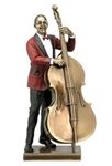 JFSM INC. Double Bass Player Statue Sculpture Figurine - Jazz Band Collection