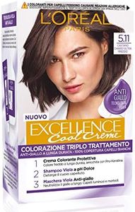 L'Oréal Paris Tinta Capelli Excellence Cool Creme, Copre i Capelli Bianchi, Colore Ricco dai Toni Freddi, 5.11